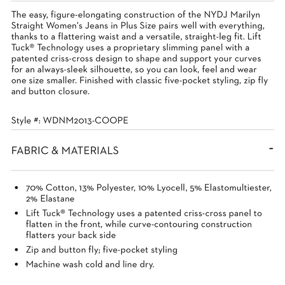 NYDJ Marilyn Straight Lift x Tuck Jeans - Picture 5 of 13